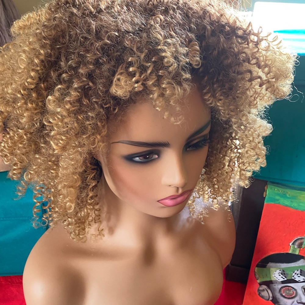 LAST ONE Curly ombré honey Afro wig